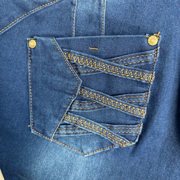 TUSH PUSH Jeans Women's Blue Jeans Size 17 High Waisted Retro Stretch - Picture 5 of 16